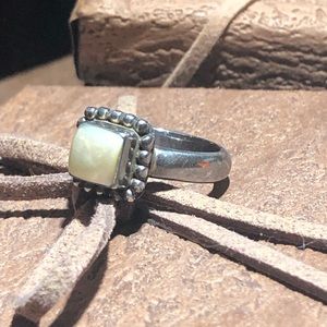Vintage Sterling Pearl Ring